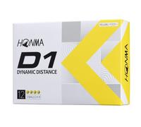 Honma Golf Ball D1 D-1 BT2201 2-Piece Soft Ionomer Flying Distance Golf Balls 1 Dozen 12 Balls Yellow
