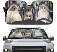 Honman Cute Cat Print Windscreen Sun Shade, Car Sun Shade Windscreen, Windshield Sun Shade, Block UV Rays, Water Resistent, Foldable, Sun Visor Protector for Car SUV Truck