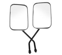 HONMEET 1 Pair Black Motorcycle Modified Mirrors with Reflections, Universal Compatibility, Plastic and Glass Material, Side Rearview Mirrors for Scooter and Motorcycle Accessories