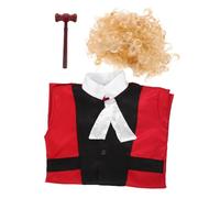 HONMEET 1 Set Judge Costume with Authentic Judge for Role Play and Halloween Dress Up for Fun Career Experience