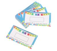 HONMEET 100 Pcs Blank Scratch Prize Cards with Stickers Motivational Reward Cards for Students and Teachers Family Events Birthday Parties and School Activities