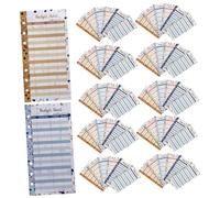 HONMEET 100 Sheets Portable Cash Budget Planner Cards Thick Paperboard for Financial Tracking and Money Management Lightweight Envelope Tracker for Daily Expense Organization Random Color