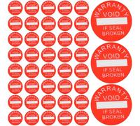HONMEET 1000 Pcs If Seal Broken Void Label Adhesive Label Sticker Round Paper Lightweight Adhesive Design Red White Tamper Evident for Electronics and Mobile Devices