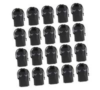 HONMEET 100pcs Drawstring Makeup Bag for Eyelashes 15x10cm Black Eva Portable Travel Cosmetic Pouch for Beauty Professionals and Personal Care Random Color