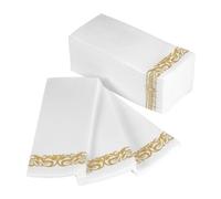 HONMEET 100pcs Elegant Disposable Napkins Thick Folded Paper Towels for Hotel Restaurant Wedding Party Dinner Events Soft Decorative Bathroom and Kitchen Serviettes