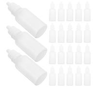 HONMEET 100pcs Ml Plastic Dropper Bottle with White Cap Reusable Squeezable Empty Dropper for Eye Drops and Essences, for Experiments and Travel