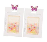 HONMEET 100pcs Resin Bows Nail Charms Nail Art Decorations Bows Decals for Women
