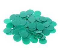 HONMEET 100Pcs Small Plastic Bingo Chips Markers Double-Sided Solid Grass Green Counting Game Tokens for Bingo Accessories and Family Game Play