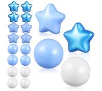 HONMEET 100pcs Star Shape Plastic for Lightweight Play for Stimulation Grasping Development Safe Indoor Outdoor