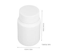 HONMEET 100pcs White Mini Pill Storage Bottles Airtight Screw Top Vitamin Containers PE Plastic Small Travel Medication Jars for Pills and Supplements