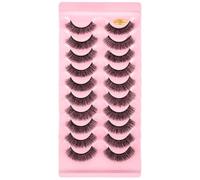 HONMEET 10pairs Natural False Eyelashes for Women Lightweight Strip Lashes for Daily Wear Eye-catching Makeup Easy Application for Day Night Looks