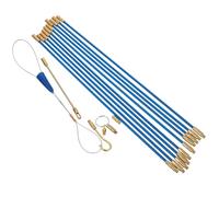 HONMEET 10pcs 33cm Fiberglass Wire Puller Rods Cable Pullers for Electrical Wiring Fish Tape Threader Wall Wire Guide Tool Kit