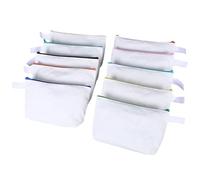 HONMEET 10pcs Blank Canvas Cosmetic Bag Travel Organizer Bag with Zipper Sturdy Simple Chic Design, Assorted Colours, for Travel and Can Be Placed Directly in Suitcase