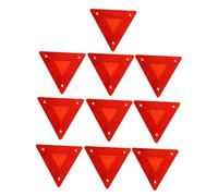 HONMEET 10pcs Car Reflective Triangle Boards High Visibility Vehicle Rear Marker Reflectors Plastic Safety Warning Triangles for Trucks Trailers Campers and Motorcycles