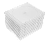 HONMEET 10pcs Cd Storage Boxes Replacement DVD Disc Reusable Case Cd Storage Boxes for Organizing and Protecting and DVDs