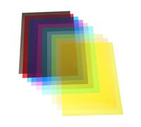 HONMEET 10pcs Colored Cellophane Wrap Clear Transparent PVC Craft Film for DIY Arts Iridescent Overlay for Handmade Decorations and Versatile Crafting Projects