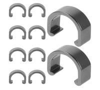 HONMEET 10pcs Durable Aluminum Alloy U Shaped Brake Housing Clamps for Cable Management Design for Mountain and Road Bicycles
