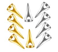 HONMEET 10pcs Hair Braiding Tools Sectioning Rings for Parting Selecting Cosplay Hair Styling Claws Metal Finger Accessories