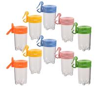 HONMEET 10pcs Insect Observation Kit for Lightweight Portable Plastic Specimen Containers with Flip Lid Secure Design for Nature Exploration Backyard Science Learning