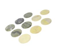 HONMEET 10pcs Jade Stone Lash Adhesive Pallet Smooth Surface Long-lasting Non-scratch Hands Eyelash Extension Supplies