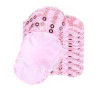 HONMEET 10PCS Miniature Purple Sequin Baseball Caps for Dolls DIY Craft Accessories Small Straw Hats for Doll Dress Up Role Playing and Party Decorations