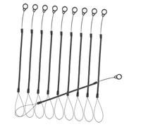 HONMEET 10pcs Pen Leash Stylus Pen Tether with Wear-resistant Plastic and Silicone Material, Secure Attachment, Retractable Spring Cord for Professionals and Students