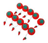 HONMEET 10pcs Red Tomato Shaped Pin Cushion Pp Cotton Filling, Secure Needle Storage and Easy to Carry Sewing Handcraft Tool for Bridesmaid and Hostess, Unique Decorative Pin Cushions