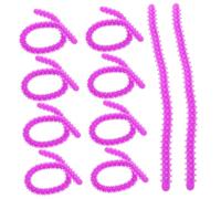 HONMEET 10pcs Silicone Spiral Perm Rods Hair Curlers Reusable Large Purple Hair Rollers for Women Flexible Styling Tools Suitable for