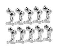 HONMEET 10PCS Stainless Steel Fishing Bells with Anti-drop Design Dual Alert Bite Alarms for Sea Rods Immediate Alerts for Trips and Outdoor Fishing Activities