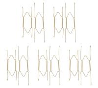 HONMEET 10pcs W Shaped Decorative Plate Hanger Steel Invisible Wall Hook
