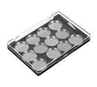 HONMEET 12grid Magnetic Empty Eyeshadow Palette Brush Compact Design for Space-saving Makeup Storage Lightweight and Portable Makeup Organizer for Women