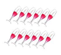 HONMEET 12pcs 8ml Refillable Lip Gloss Tubes Mini Wine Glass Design Plastic Lip Balm Containers for DIY Cosmetics Samples Set