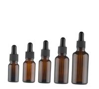 HONMEET 12Pcs Brown Glass Dropper Bottles with Silicone Pipette for Essential Oils Refillable Travel Accessories Transparent Subpackaging Containers