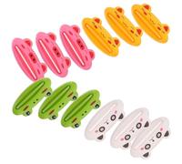 HONMEET 12pcs Cartoon Toothpaste Tube Squeezers, Plastic Manual Toothpaste Dispenser and Holder Set, Bathroom Tube Squeeze Tool for Hand Cream, Facial Cleanser, Cute Animal Design