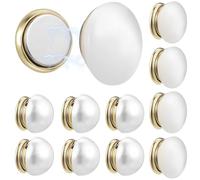 HONMEET 12pcs Copper Magnetic Pearl Brooch Pins for Clothes and Scarves, Convenient Application and Garment Security, Universal Accessory for Wedding Veil Weights and Hijabs