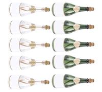 HONMEET 12pcs Creative Plastic Wedding Bubble Bottles for Outdoor Entertainment and Wedding Party, Easy to Wash Small Bubble Bottles Suitable for Adults