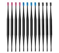 HONMEET 12pcs Double-Sided Flexible Silicone Ear Wax Cleaner Tool with Spiral Ear Spoon and Reusable Silicone Brush for Home and Office Use