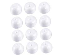 HONMEET 12Pcs Fruit Foam Ball Foam Apple Creative Moulds Toy Round White Floral Foam Ball Handmade Materials for and Girls