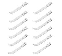 HONMEET 12pcs Heavy Duty Metal Drawer Slide Stop Clips with Double-end Rings, Drawer Mounting Clamps and Guide Rail Retainers for Toolbox and Cabinet Slide Repair