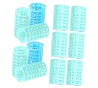 HONMEET 12pcs Magnetic Hair Rollers, Self-adhesive Curlers for Long and Short Hair, Portable Sturdy Asb Plastic Curling Styling Tools for Hairdressing and Salon Use Random Color