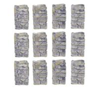 HONMEET 12pcs Miniature Stone Steps Fairy Garden Pathway Resin Micro Landscape Decor Grey Tiny Dollhouse Stepping Stones for Aquarium and Turtle Tank Accessories