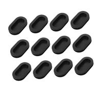 HONMEET 12pcs Oval PVC Piggy Bank Bottom Plugs Dual Security Coin Hole Stoppers Replacement Caps for Money Box Saving Bank Accessories