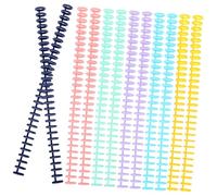 HONMEET 12pcs Plastic Comb Binding Spines Loose Leaf Binder Rings Multi-Color Binder Accessories for Notebooks Photo Albums Scrapbooks