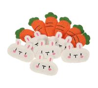 HONMEET 12pcs Plush Cartoon Hair Clips Cute Rabbit Carrot Mini Hair Accessories for Women for Daily Wear Parties and Travel Durable Eye-catching