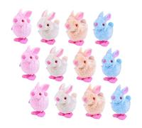 HONMEET 12Pcs Plush Wind Up Jumping Bunnies Fun Easter Rabbit for Compact Clockwork Plush for Parties and