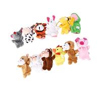 HONMEET 12pcs Story Puppets for Boys and Girls Portable Finger Puppets Rich Colors Wear-resistant Toys
