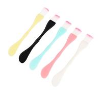 HONMEET 15pcs Diy Plastic Brush Double-head Mask Stir Stick Face Mask Applicator Brush Portable for Travel Random Color