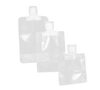 HONMEET 15Pcs Travel Refillable Squeeze Pouch for Shampoo Lotion Shower Gel Portable Toiletry Bags Women Toiletry Organizer for Plane Trips