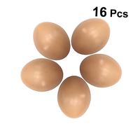 HONMEET 16pcs Plastic Chicken Eggs for Painting Practice Realistic Fake Eggs DIY Art for Pretend Play and Artistic Creation Suitable for Graffiti and Craft Painting