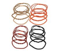 HONMEET 16pcs Vintage Hair Ties Stretchy Ponytail Holders for Hair Types for Styling Bohemian Bracelets for Girls and Women